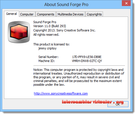serial do sound forge pro 11.0